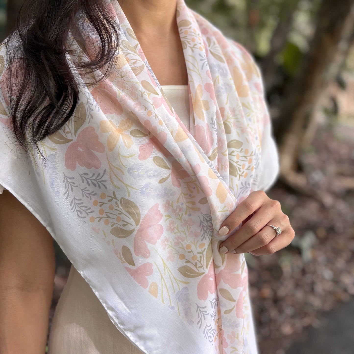 Spring Symphony Square Kimono Shawl