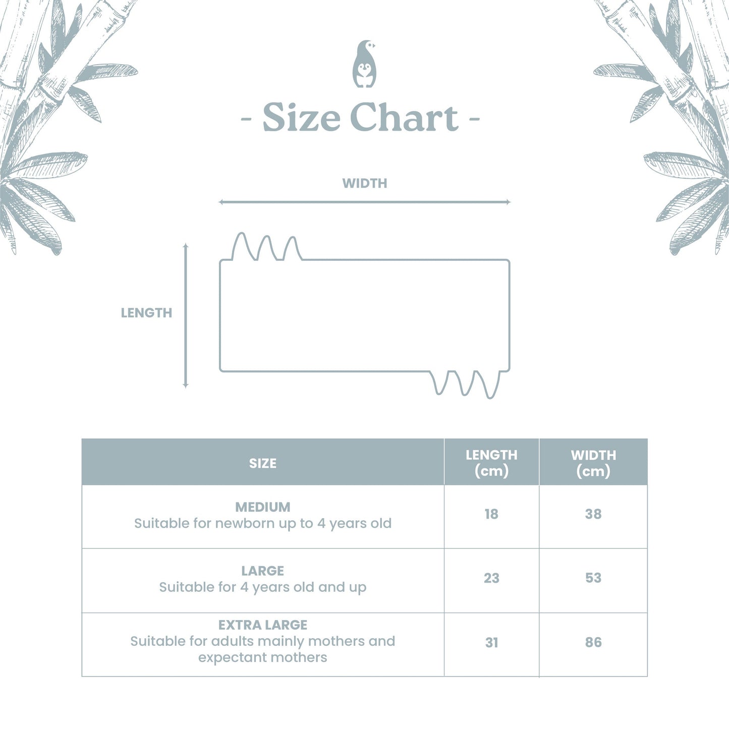 Elly Milley Singapore Pillow Organic Air Bamboo Bedtime First Friend BFF Size Chart