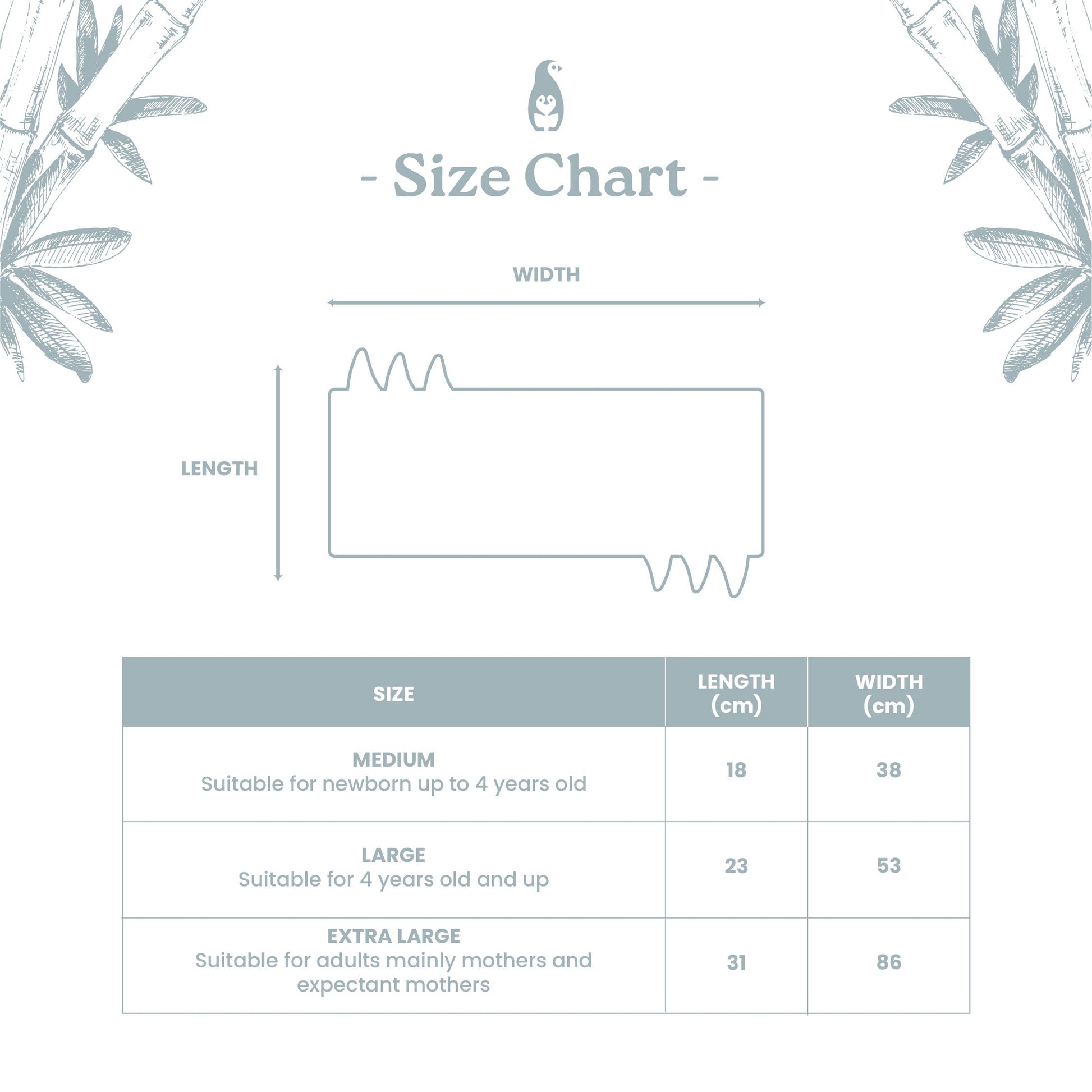 Elly Milley Singapore Pillow Organic Air Bamboo Bedtime First Friend BFF Size Chart