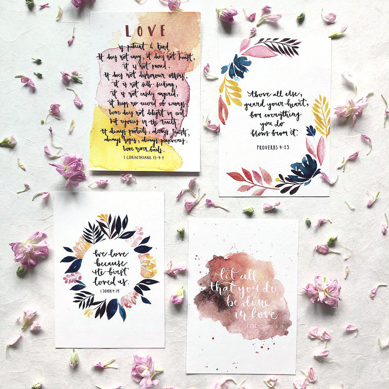 Love Series | Inspirational Postcards - Set of 4