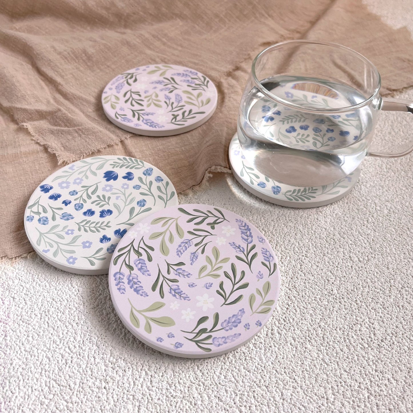 Country Meadows Diatomite Coasters