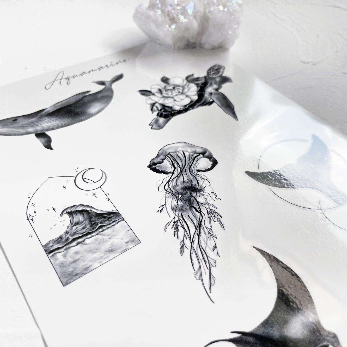 Aquamarine | Temporary Tattoo Sheet