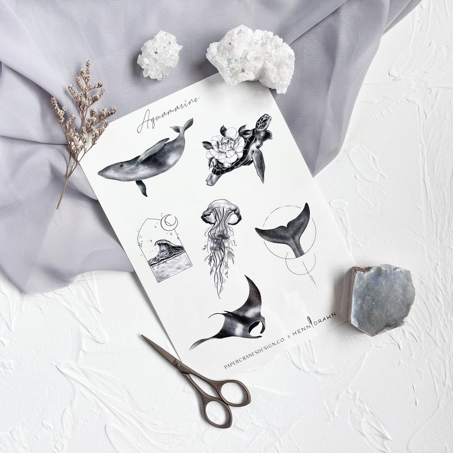 Temporary Tattoo Sheets - Set of 2 (UP. $28)