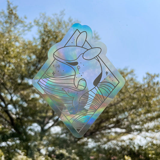 Orca Suncatcher | Rainbow Window Decal