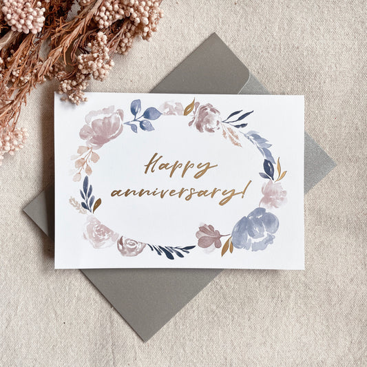 Happy Anniversary | Gold-foiled Card