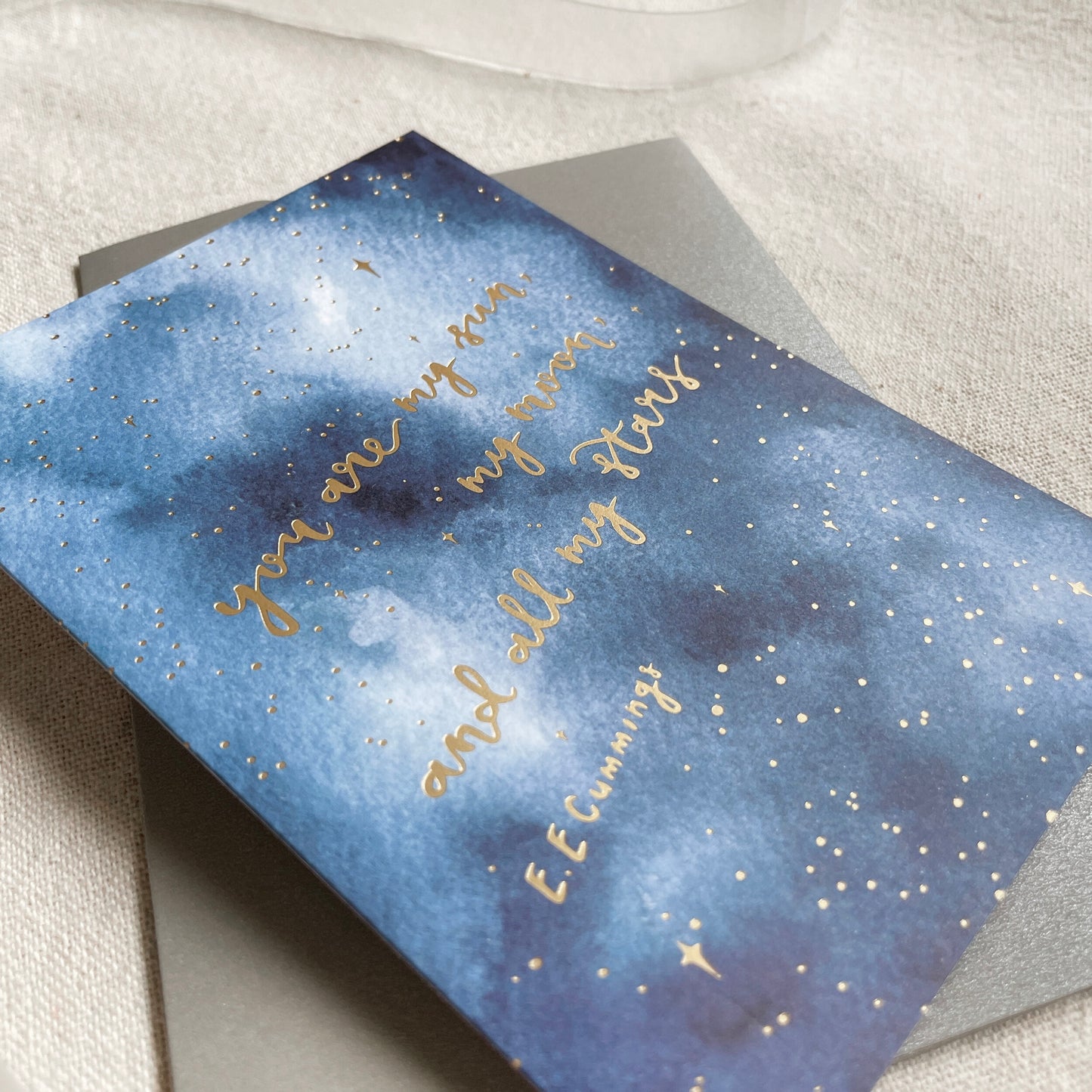 Sun Moon Stars | Gold-foiled Valentine's Card