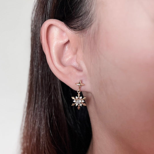 Polaris (16k gold-plated) Dangly Studs