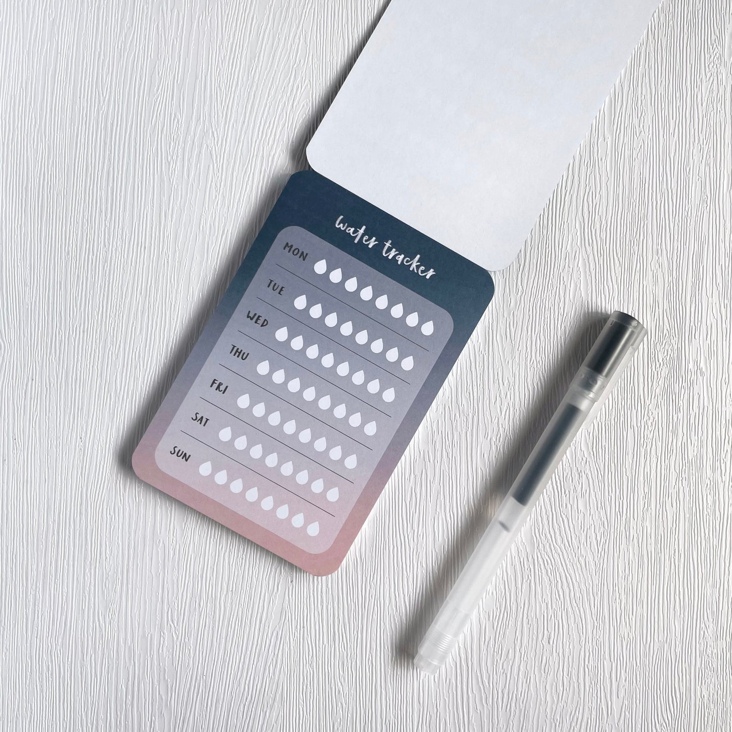 Sunset Hues | Mini Water Tracker Notepad