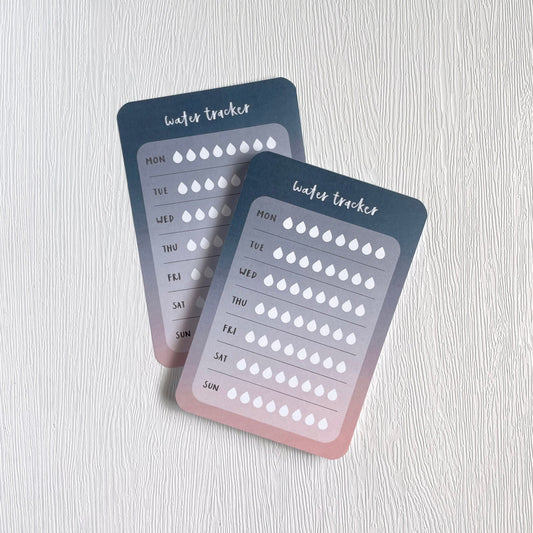 Sunset Hues | Mini Water Tracker Notepad