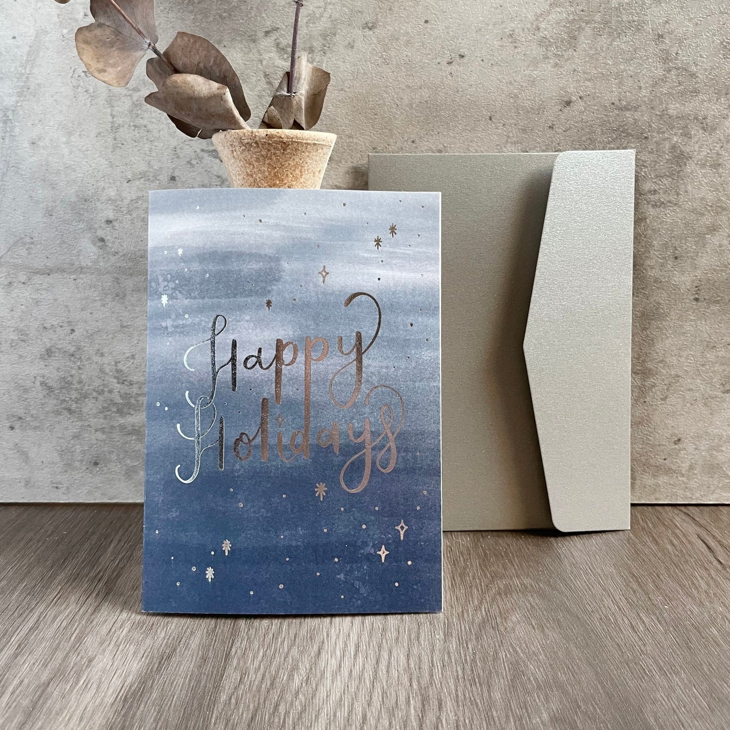Happy Holidays | Silver-foiled Greeting Card