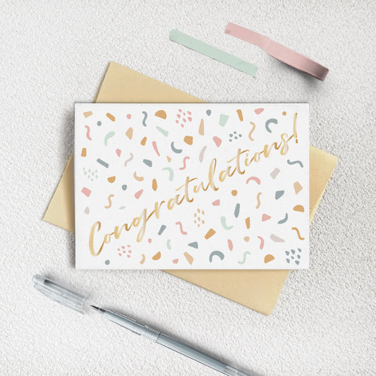 Congratulations | Gold-foiled Greeting Card