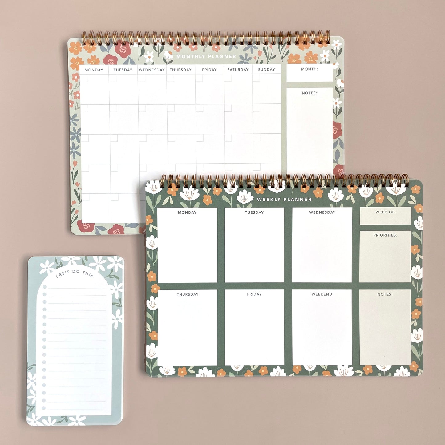 Spring Fields | Desktop Planners Bundle of 3 (UP. $44)