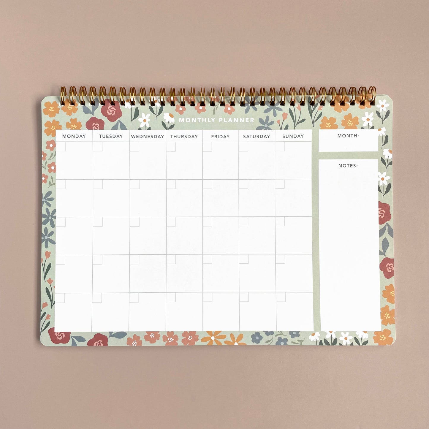 Spring Fields | Desktop Monthly Planner