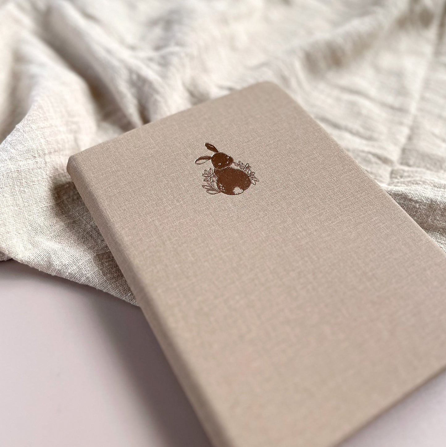Binky Bunny | Linen B6 Lined Notebook