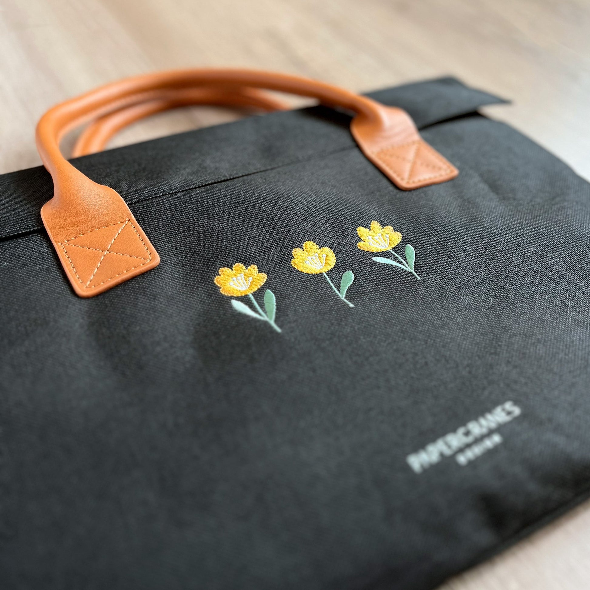Marigold Embroidered Laptop Bag Papercranes Design