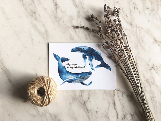Whale You be My Valentine | Greeting Card