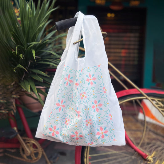 Peranakan Petals Reusable Shopping Bag