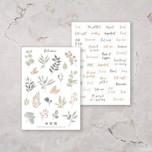 Bohemia | Sticker sheets - Set of 2