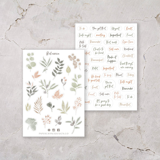 Bohemia | Sticker sheets - Set of 2