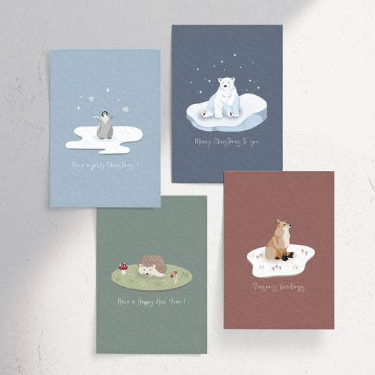 Wild Winter | Christmas Postcards - Set of 4